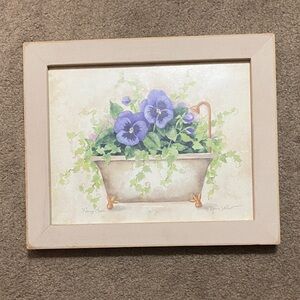 Floral Wall Art in Wooden Frame